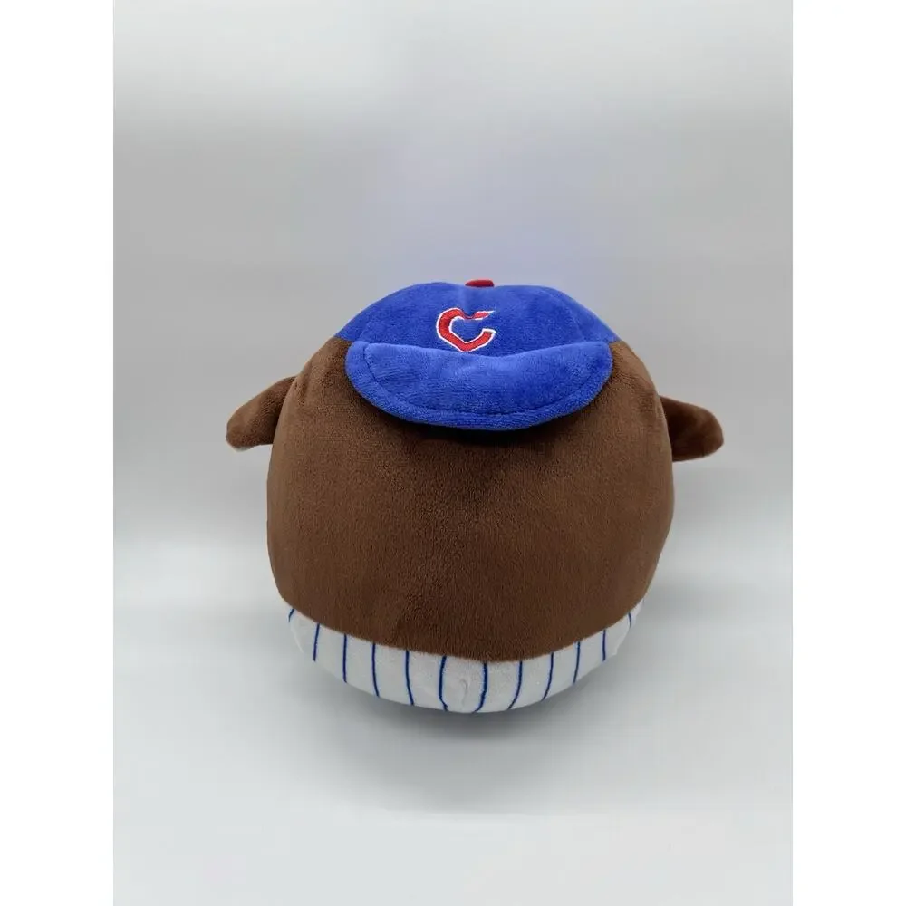 APC Chicago Cubs ROUND PLUSH Brown Bear With Cubby Blue LOGO Hat 8” NO Tag
